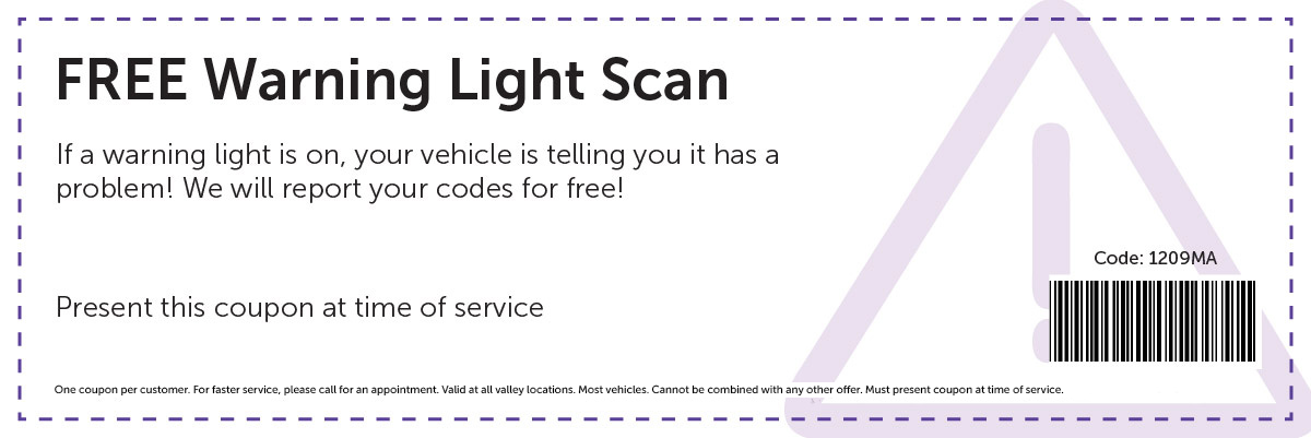 Free Warning Light Scan Special