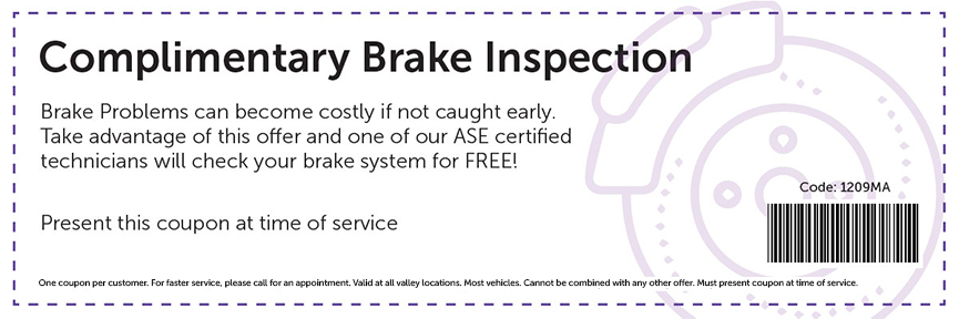 Complimentary Brake Inspection Special