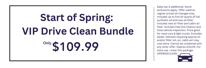 Start of Spring:  VIP Drive Clean Bundle