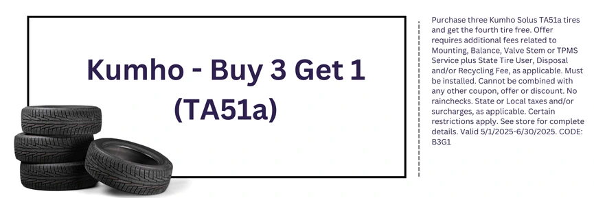 Kumho - Buy 3 Get 1 (TA51a)