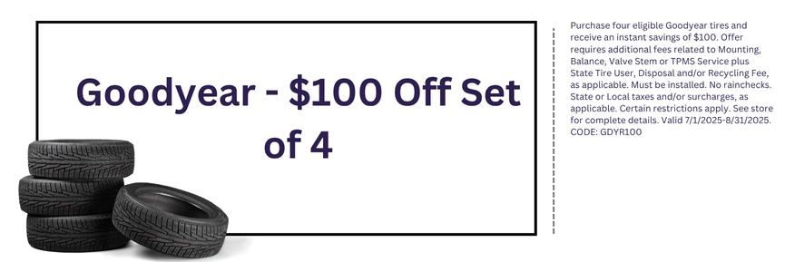 Goodyear - $100 off 