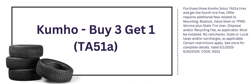 Kumho - Buy 3 Get 1 (TA51a)