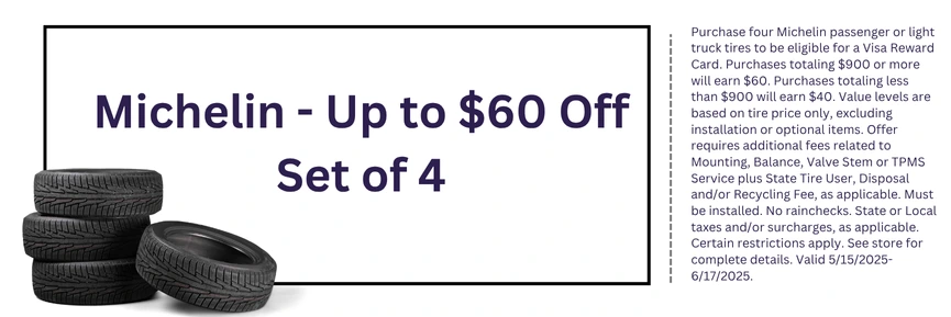 Michelin - Up to $60 Off Set of 4
